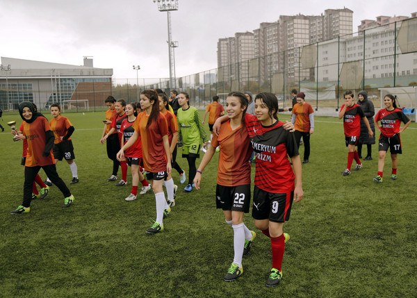 The symbolic football match of Gazikent and Karataş Women's Football Teams, played as part of the 16 Days of Activism campaign, 2017